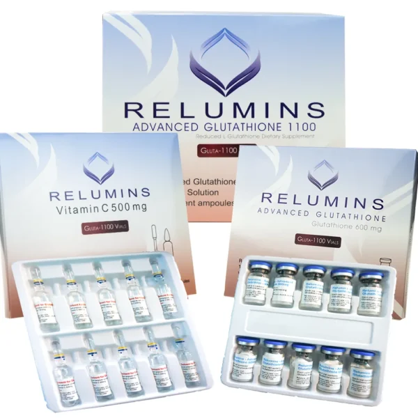 Authentic Relumins Advanced IV Glutathione 1100mg 10 vials - Glutathione & Vitamin C - Whitens, repairs & rejuvenates skin