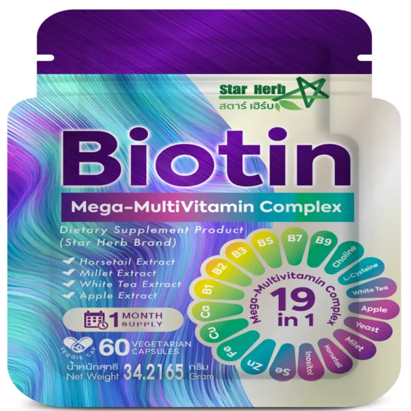 Biotin Mega-Multivitamin Complex Dietary Supplement Product