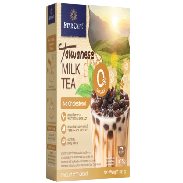 Taiwanese Milk Tea Powder mixed White Tea Extract , Yerbamate Extract and Date Palm Powder .
