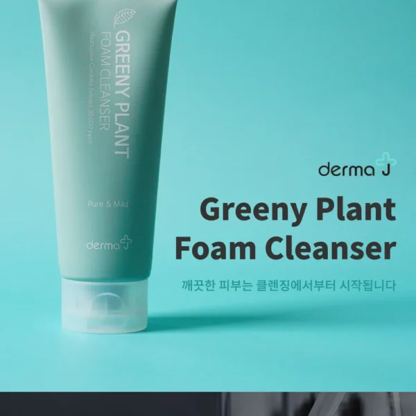 The Greeny Plant Foam Cleanser is a Korean skincare product formulated with Houttuynia Cordata Extract (also known as fish mint or chameleon plant) to provide gentle yet effective cleansing for the skin.